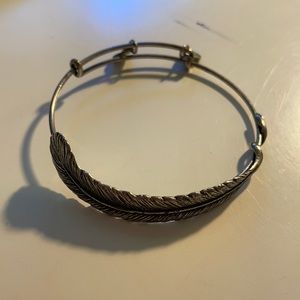 ALEX AND ANI silver feather bracelet